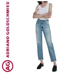AG Adriano Goldschmied The Phoebe Extended Vintage High-Rise Tapered Leg Jeans